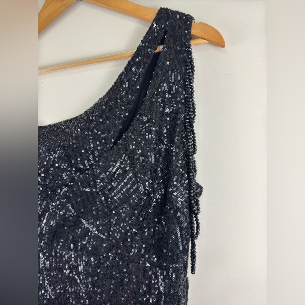 BABEYOND Embellished Sequin Asymmetric Dress Size Medium NWT - Picture 10 of 13